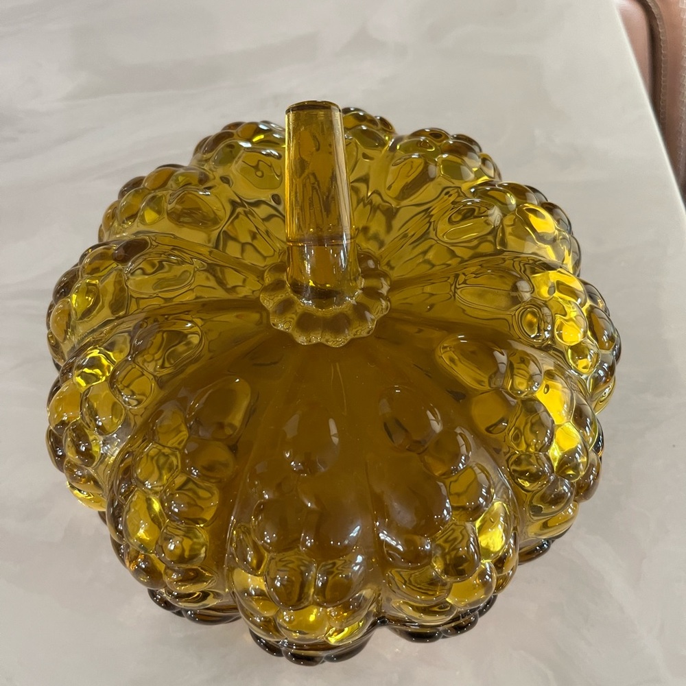 Cracker Barrel Amber glass 2 piece candy dish - Picture 5 of 13